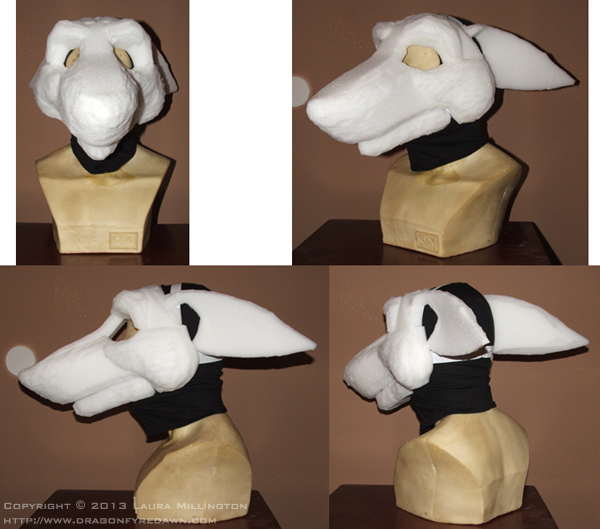 Sergal Head Base (Foam / Hand Sculpted) - Birk's Ko-fi Shop - Ko