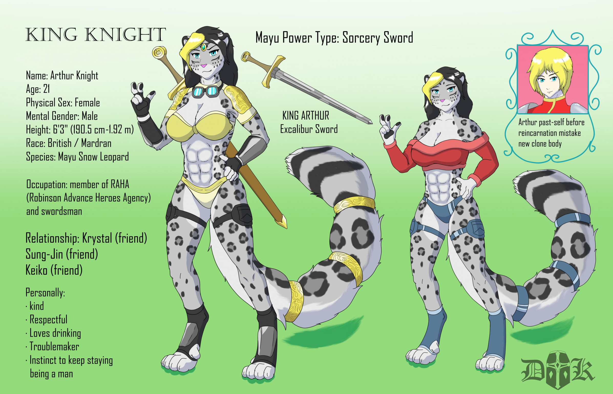 KING KNIGHT (Arthur reference sheet) by DiamondKrusader -- Fur Affinity  [dot] net