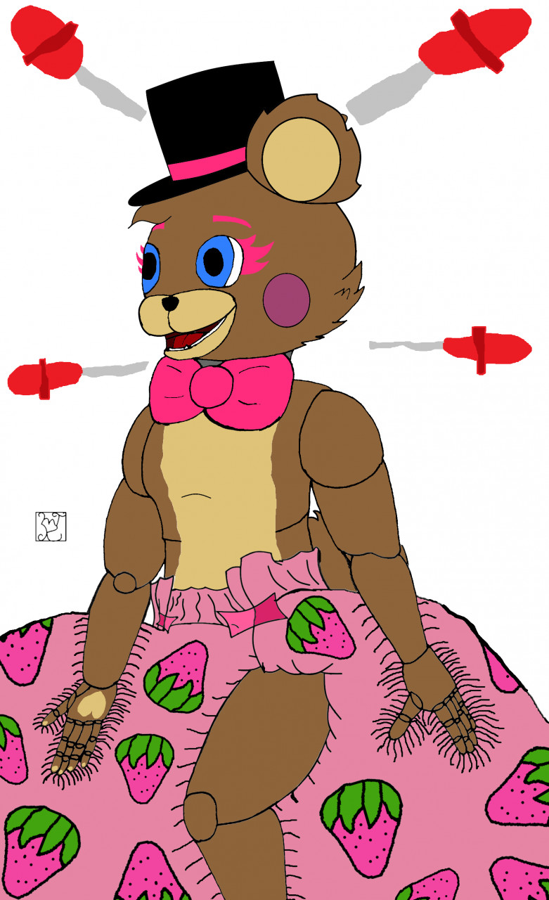 AOT21: Female Freddy In Strawberry Diaper Hyper Poof by Diapered_Raptor-Fox  -- Fur Affinity [dot] net