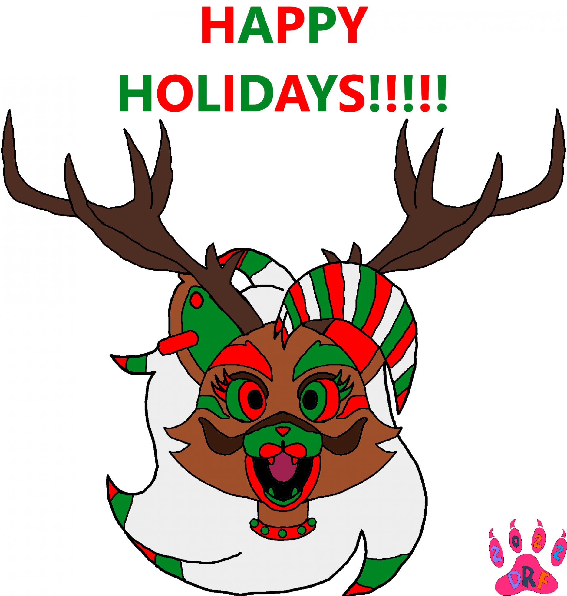 Happy Holidays from Roxy the Reindeer by Diapered_Raptor-Fox -- Fur  Affinity [dot] net