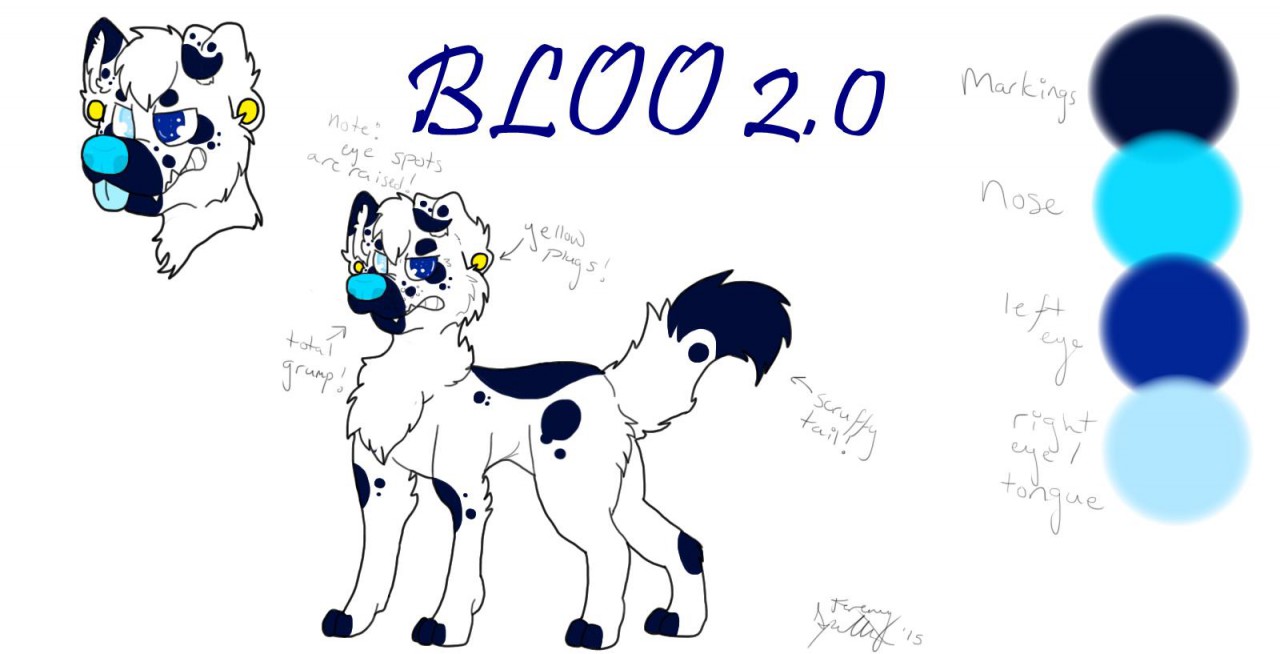 Bloo 2.0 ref sheet