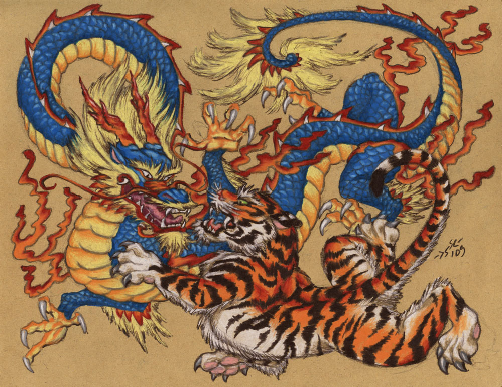 japanese tiger and dragon