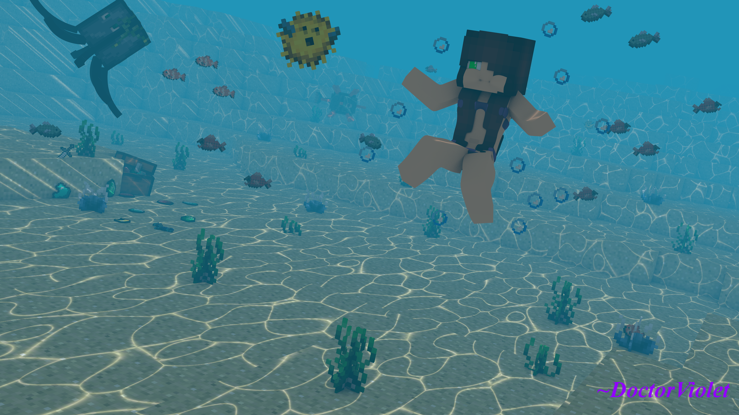 Minecraft вода. Под водой в МАЙНКРАФТЕ. Майнкрафт под водой. Подводный мир майнкрафт. Майнкрафт океан под водой.