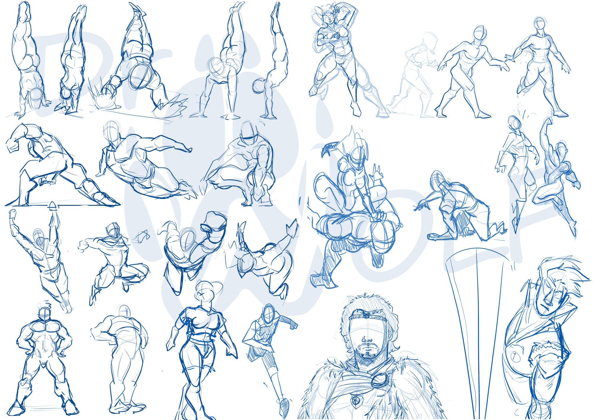 SKETCHING - Fighting Poses - YouTube