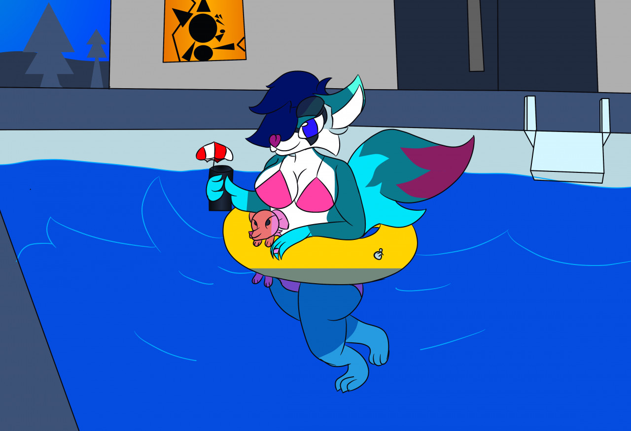 vanessa in the pool by Dog-1 -- Fur Affinity [dot] net