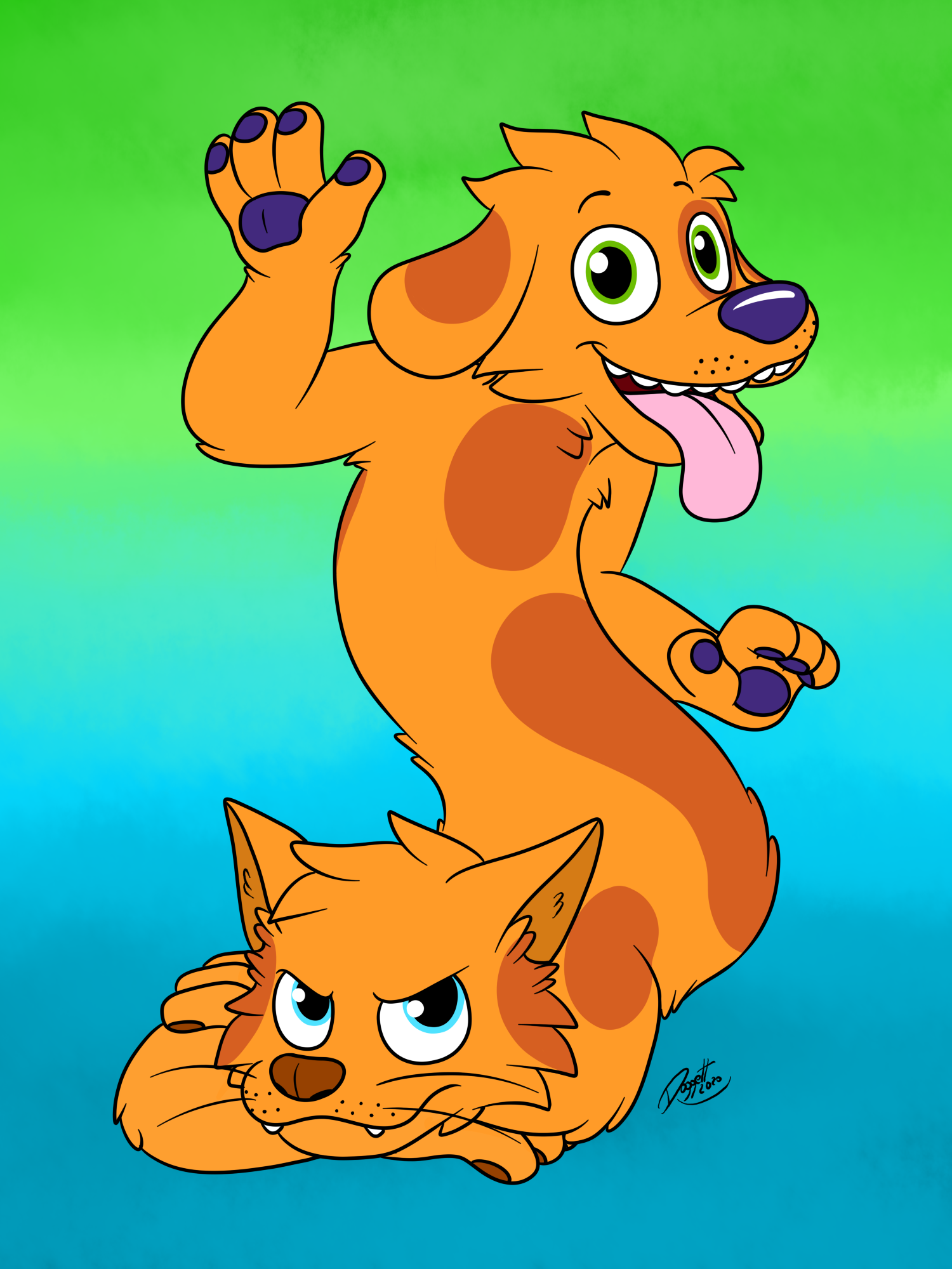 Cartoons Show Art 5 - CatDog by DoggettDouglasMcDog -- Fur Affinity [dot]  net