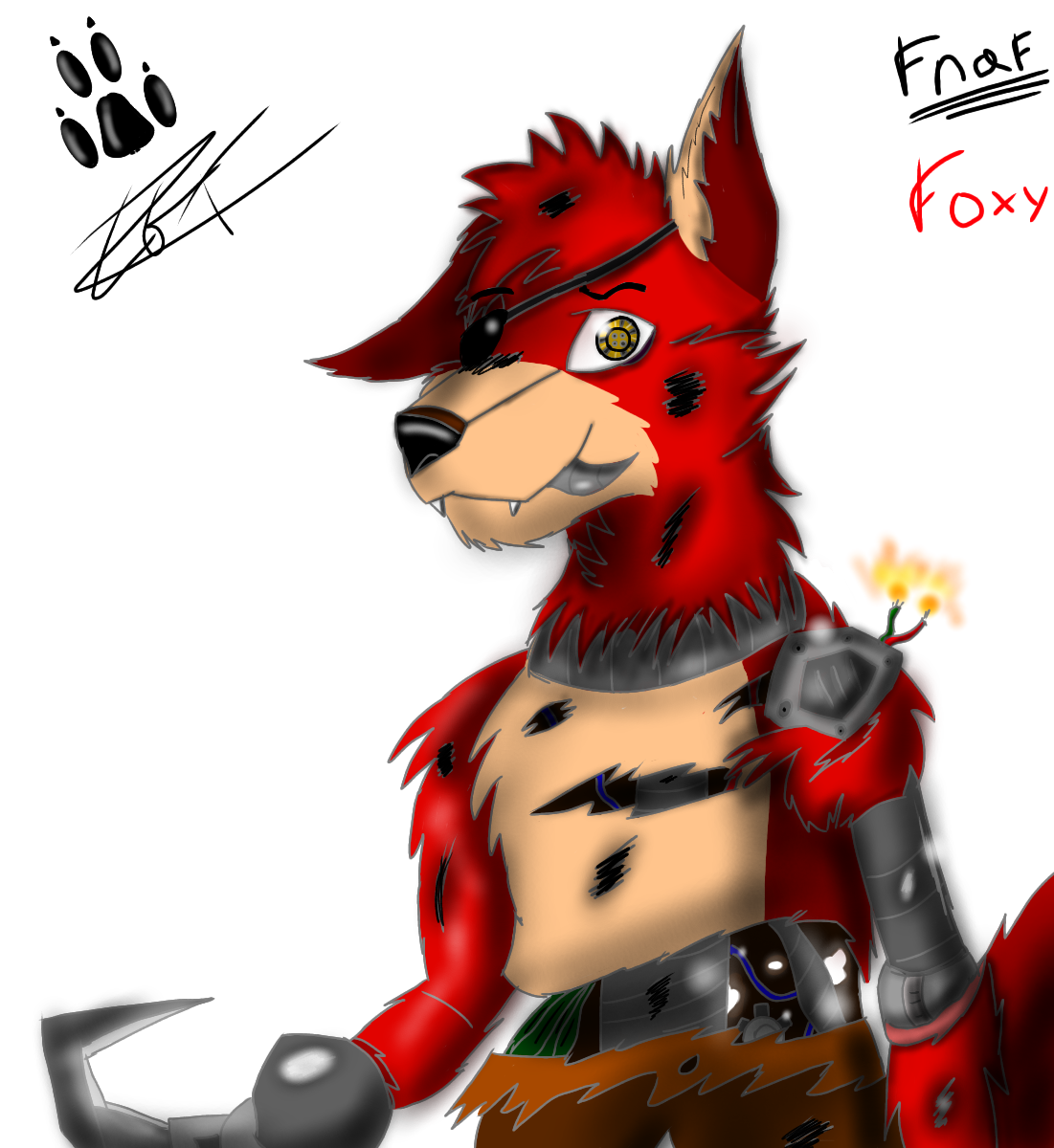 Foxy the pirate fox ( fanart) by Doggy_art19 -- Fur Affinity [dot] net