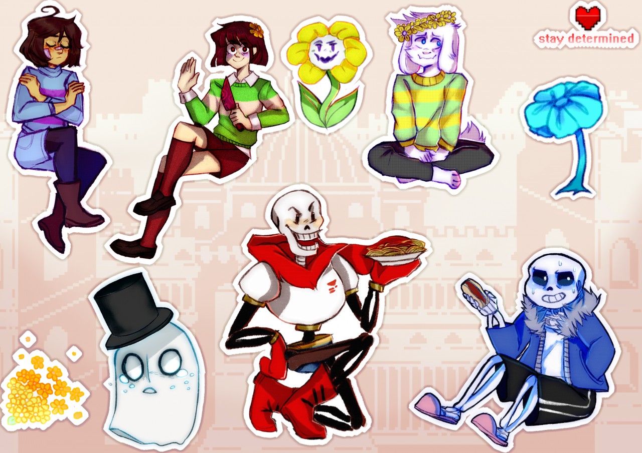 Undertale Characters - Undertale - Sticker