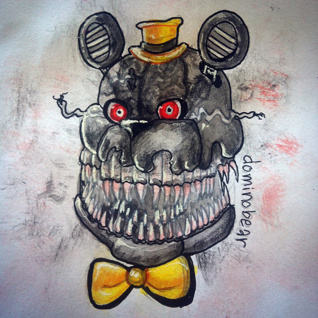 This is my fan-art drawing of Nightmare Fredbear from Five Nights at  Freddy's 4! Summer always makes me super nostalgic for FNaF4, especially  the hype leading up to it's release : r/fivenightsatfreddys