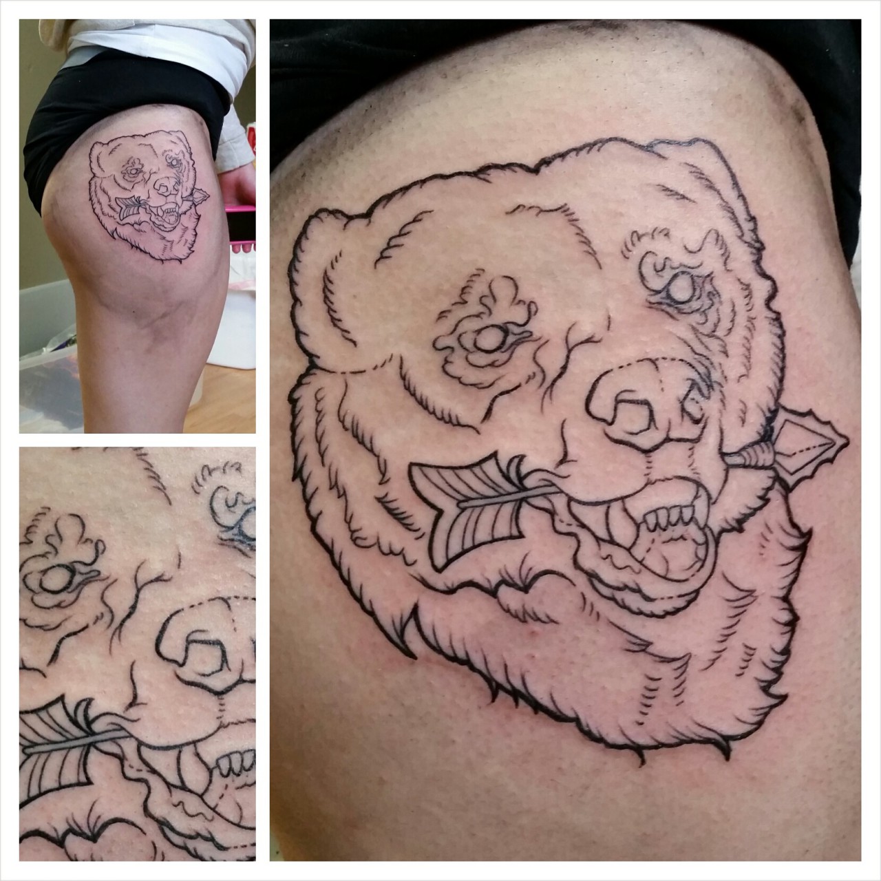 100 Ink Bear Stomach Tattoo Design png  jpg 2023