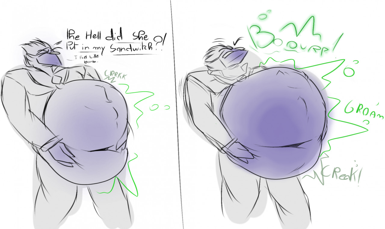 Male blueberry - Male blueberry inflation drawings