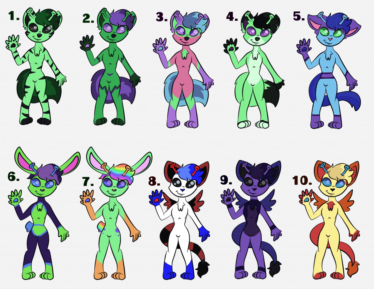 $2 Clap them Alien Cheeks adoptables! by Doodle-Hooves -- Fur Affinity  [dot] net