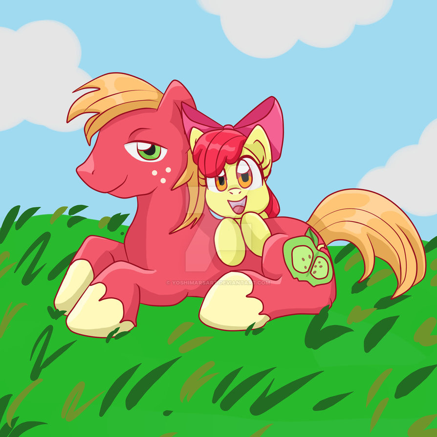 Big Mac and Applebloom by doodlesweet -- Fur Affinity [dot] net