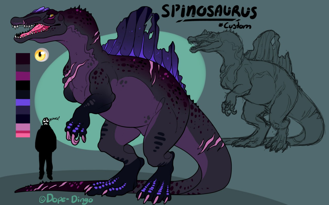 Size. sino. size. scar. spinosaurus. custom. 