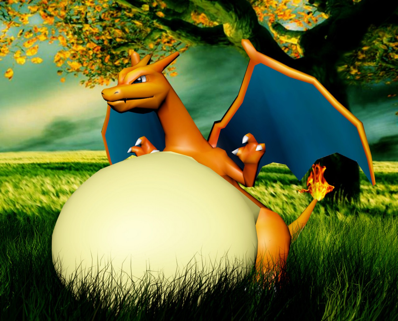 Pregnant charizard