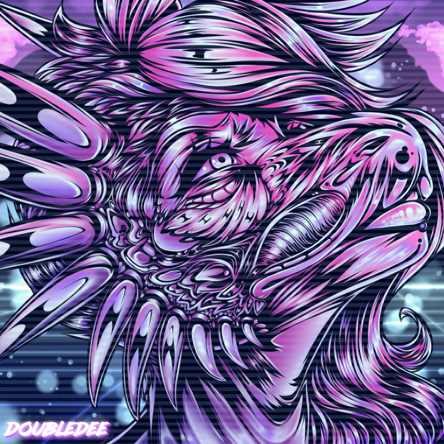 Plutori Retrowave Headshots by DoubleDee -- Fur Affinity [dot] net