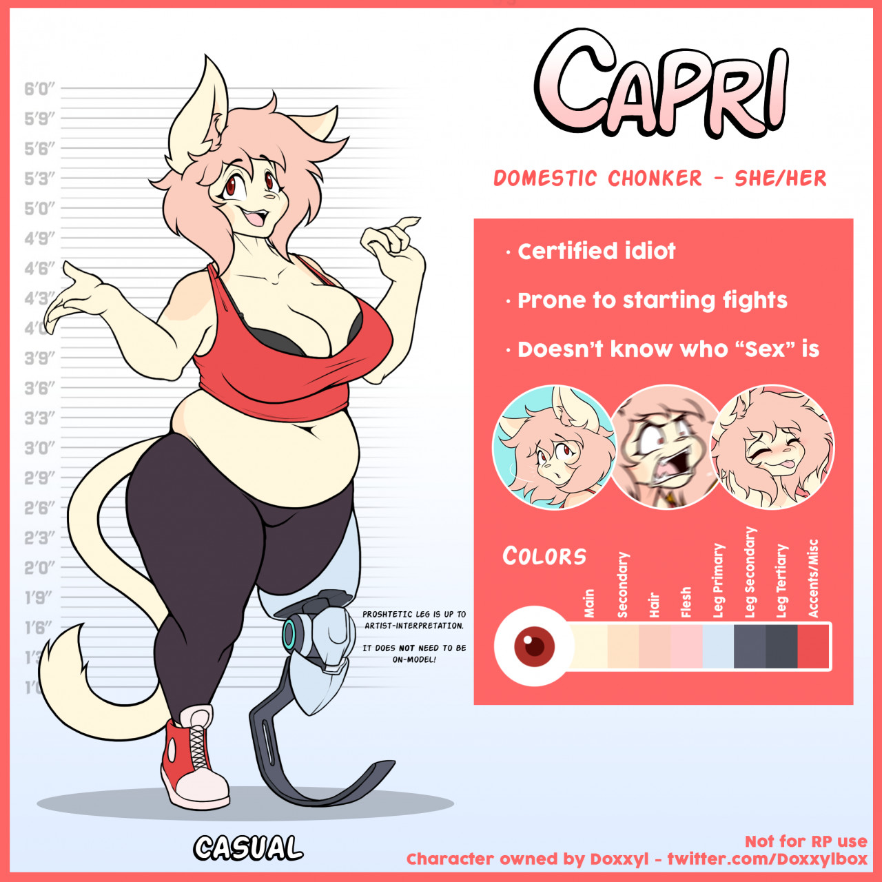 Capri Reference Sheet (Casual) by Doxxylbox -- Fur Affinity [dot] net