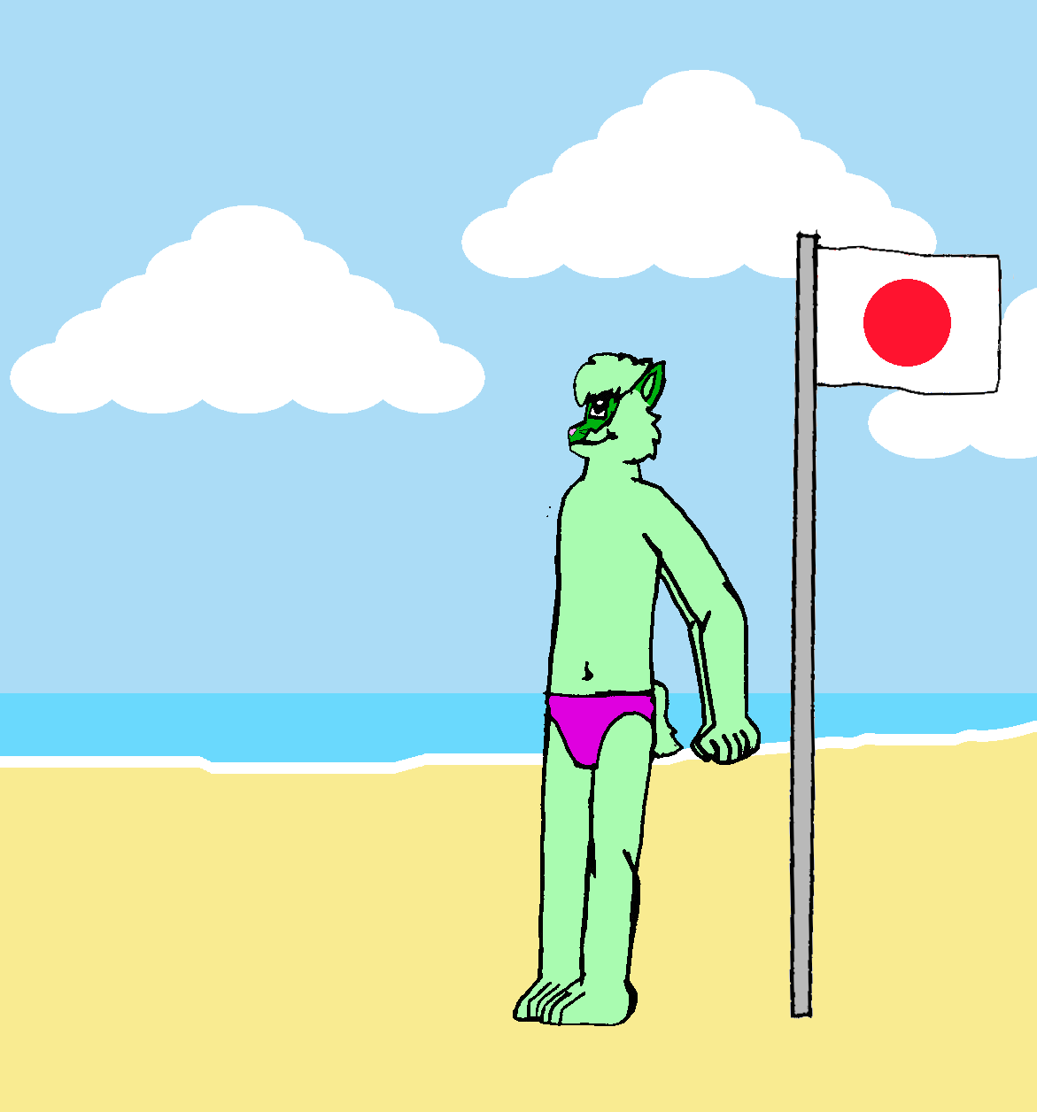 Kjartan on a Beach in Japan