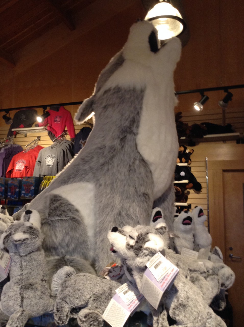 Big wolf stuffed store animal