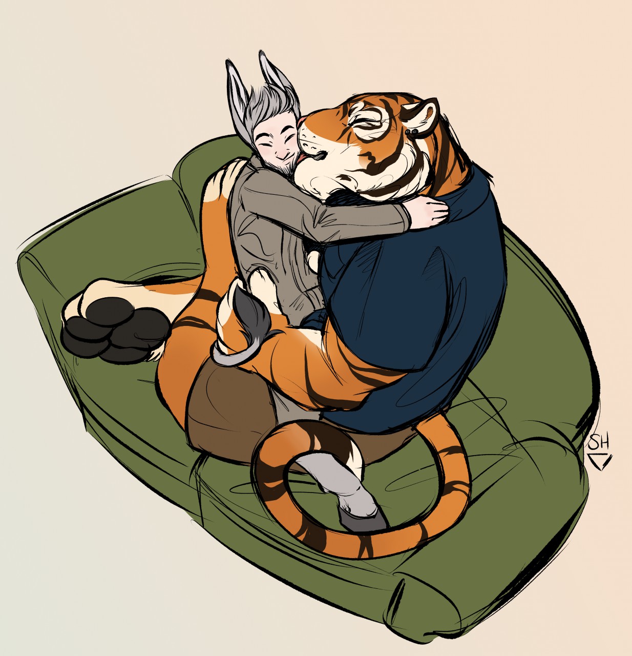 Arthur and Darius Couch Cuddles