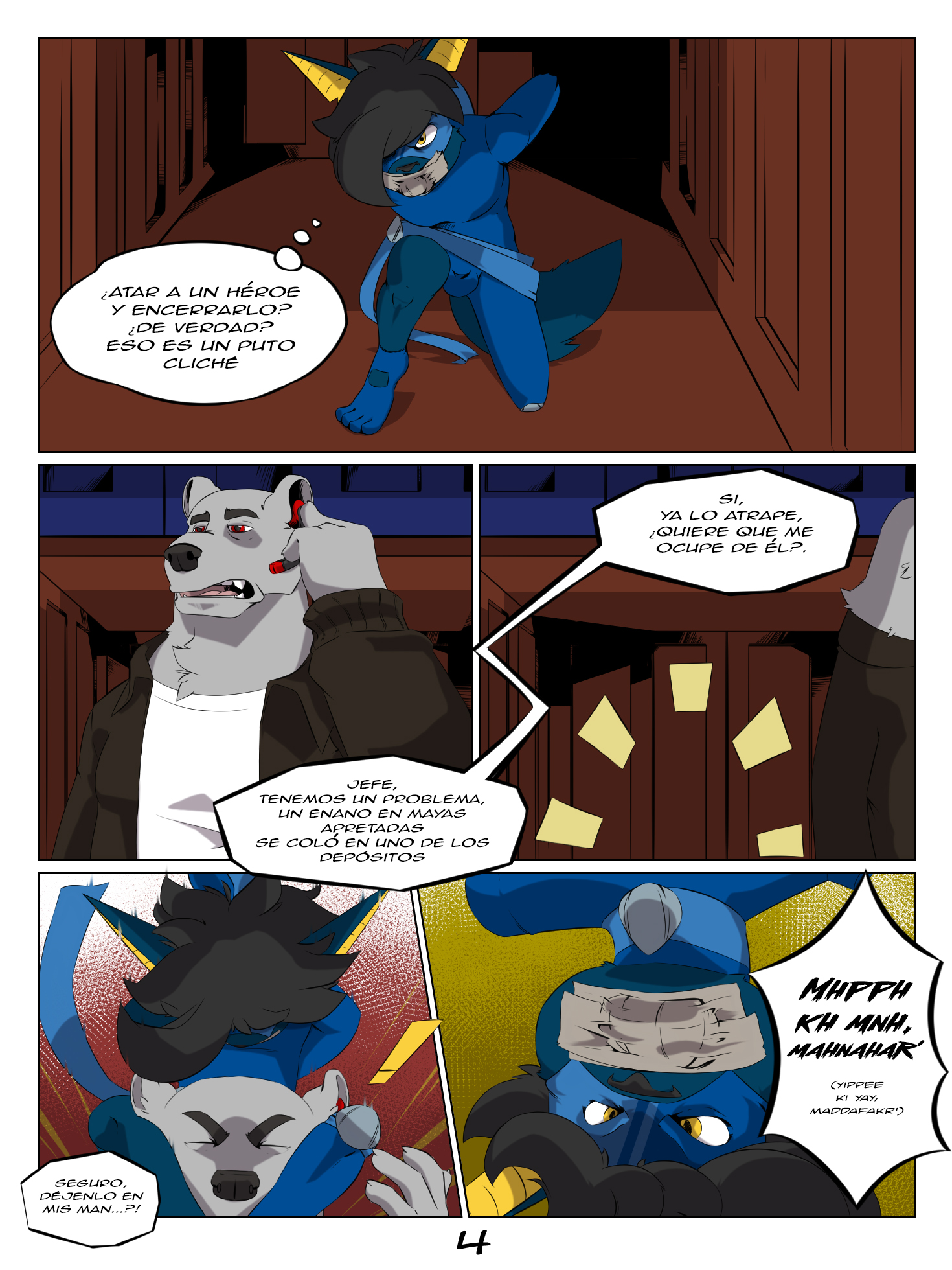 One night of work - 4 (Español) by Drago-kun -- Fur Affinity [dot] net