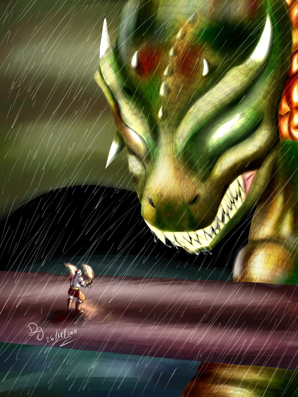 kratos v/s Hydra Final! by dragon-girl -- Fur Affinity [dot] net