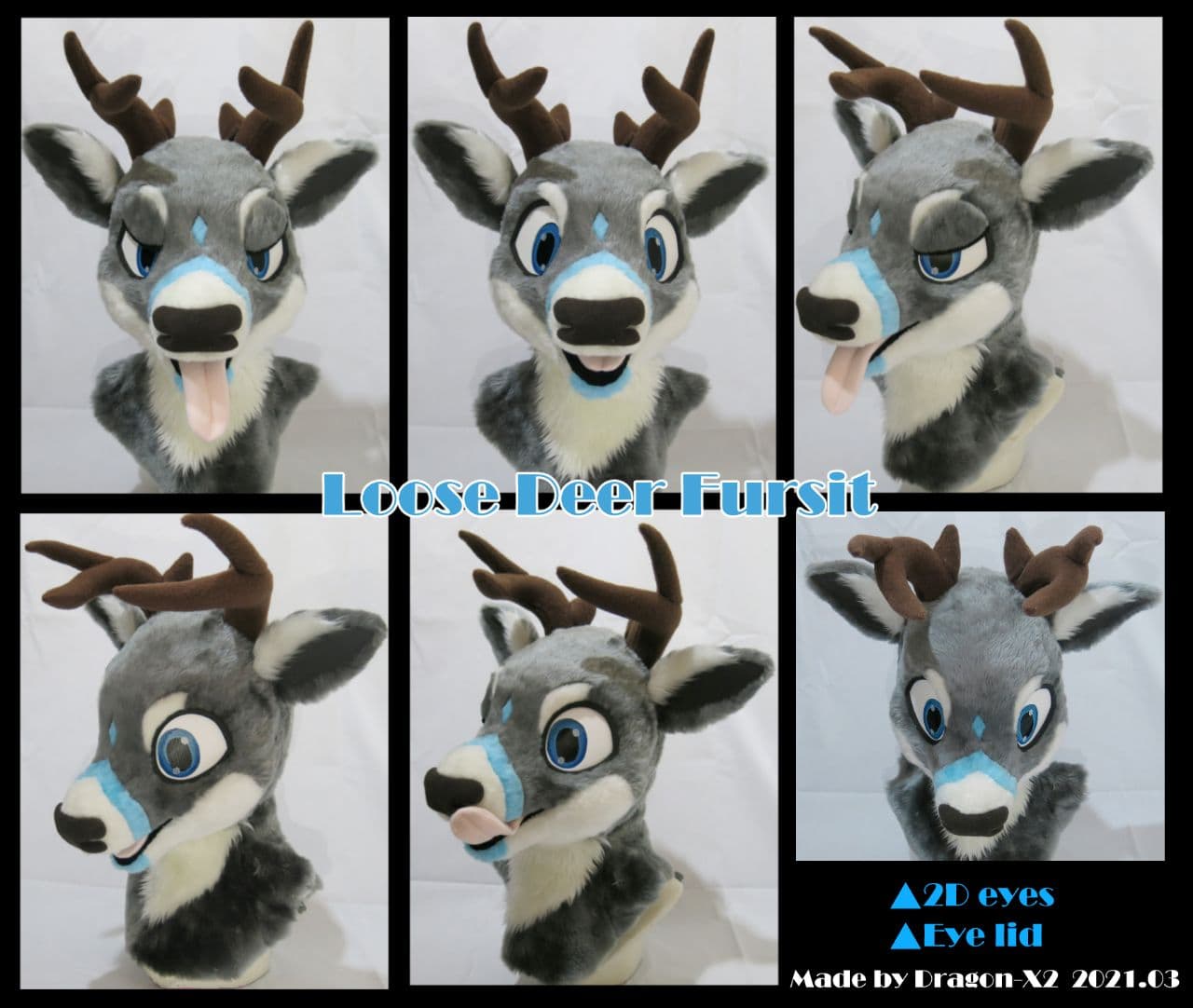 Loose deer fursuit head by dragon-x2 -- Fur Affinity [dot] net