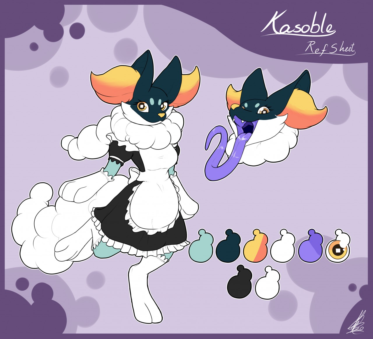 Kasoble maid outfit ref by dragondruid -- Fur Affinity [dot] net