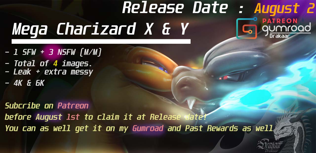 Mega Charizard X & Y [Preview] by Drakaar -- Fur Affinity [dot] net