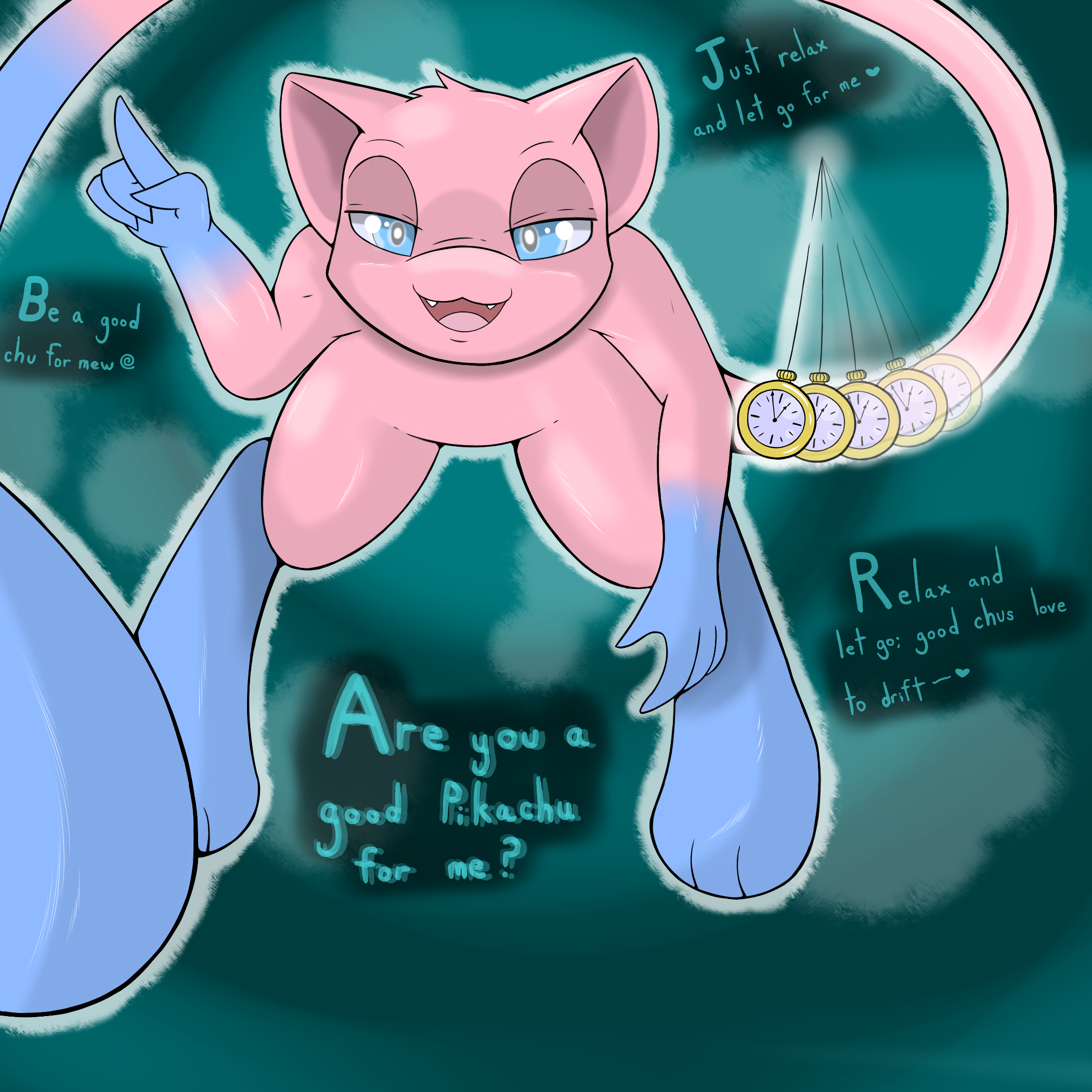 Pokemon - Playful Mew by Darkuangel -- Fur Affinity [dot] net