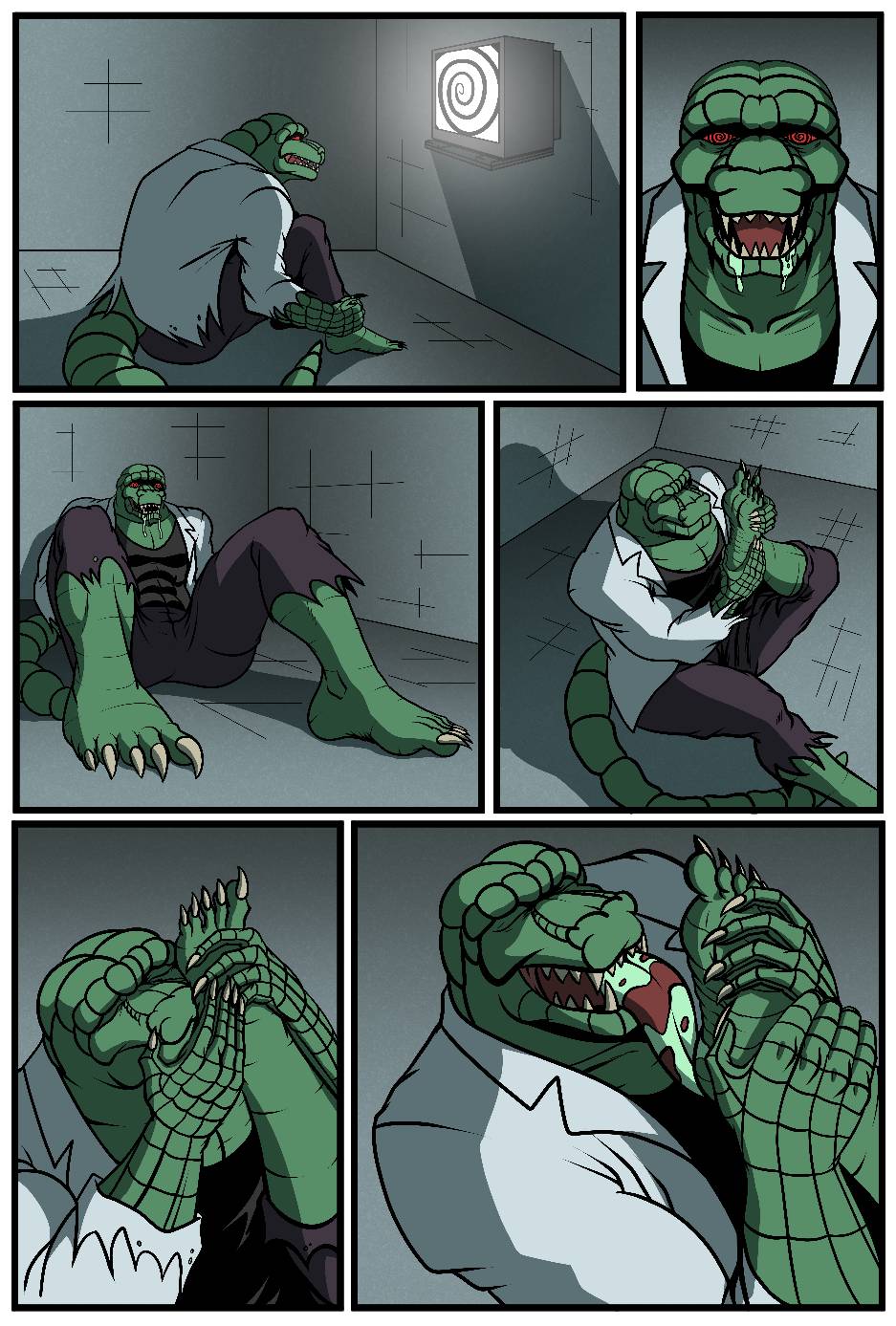 The Lizard Self Feet Licking by Dront -- Fur Affinity [dot] net