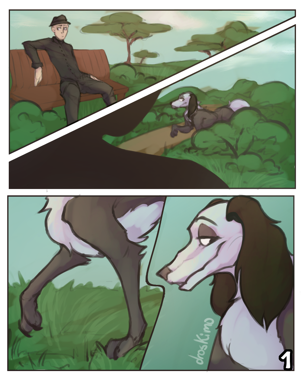 CMM] Stray dog (comic 1/3) by drosKimo -- Fur Affinity [dot] net