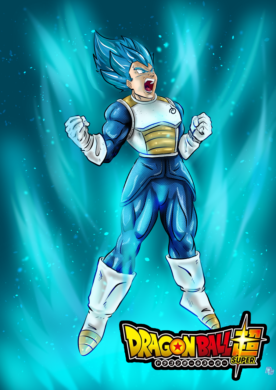 Vegeta Super Saiyajin Blue Evolution, Desenho