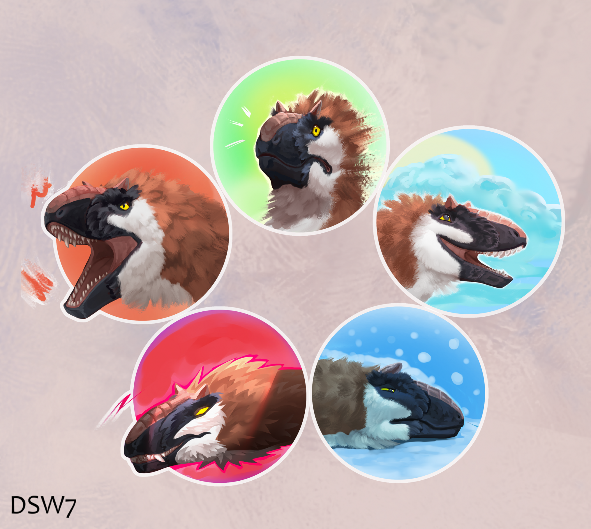 Yutyrannus's portraits =)