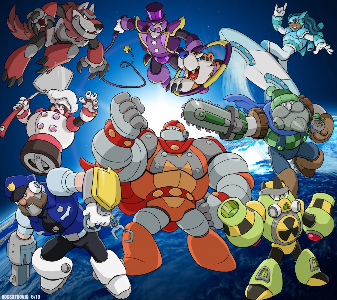 Ombord i mellemtiden Mechanics Mega Man G: 8 Robot Masters!! by Dudebulge -- Fur Affinity [dot] net