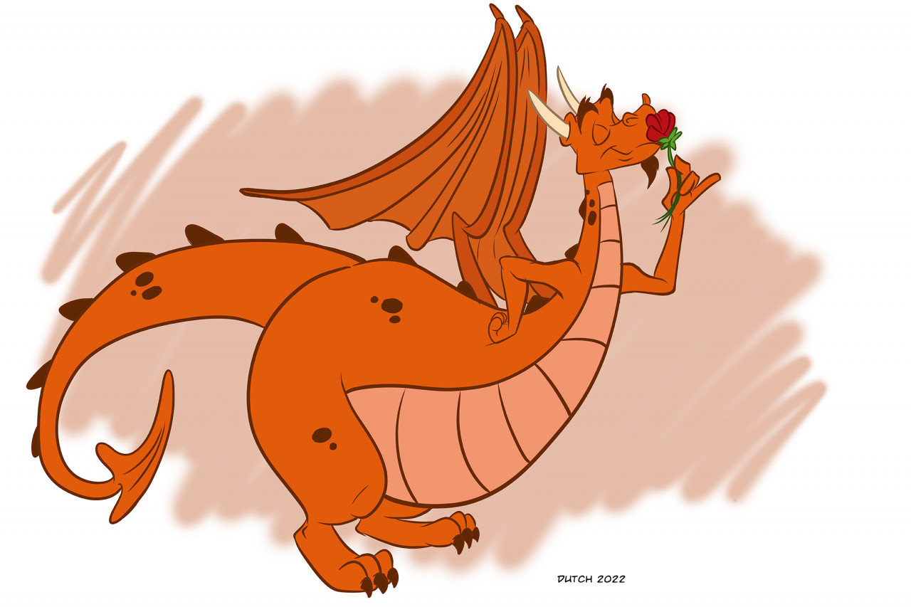 Orange Disney Dragon by Dutch -- Fur Affinity [dot] net