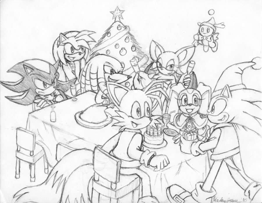 10 Santa Sonic Coloring Pages for Festive Holiday Cheer