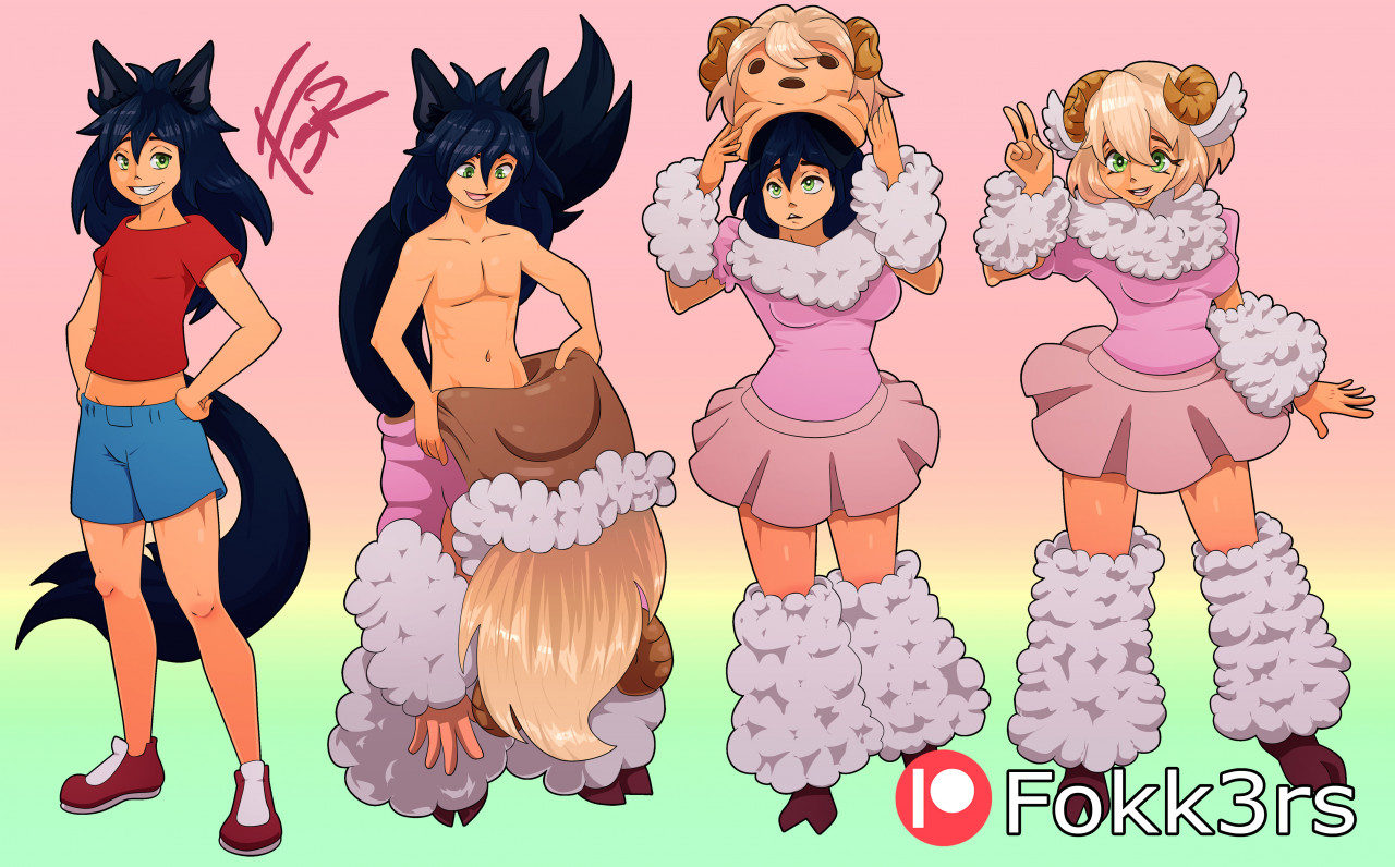 Skinsuit Wolfguy to Sheepgirl by ed-fokk3r -- Fur Affinity [dot] net