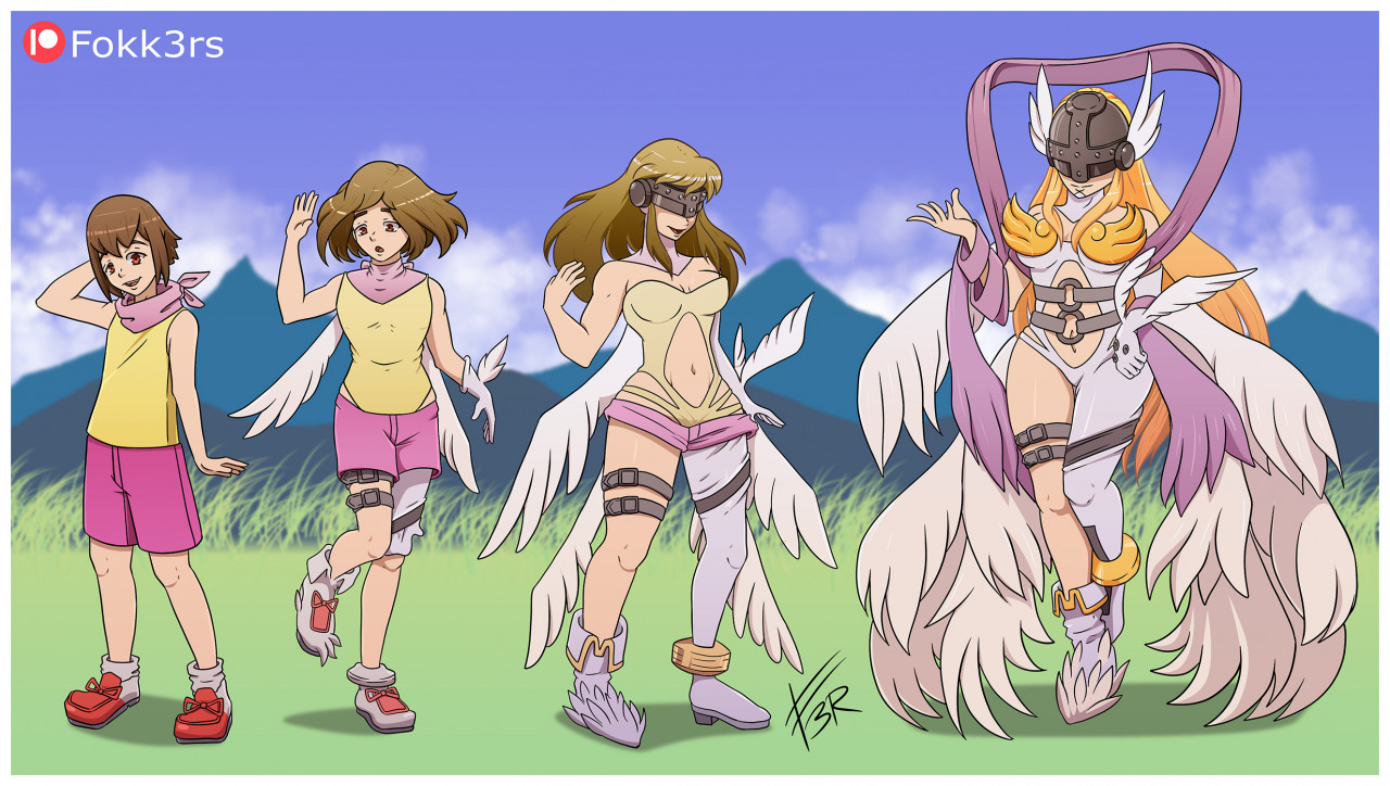 Kari Kamiya to Angewomon. 