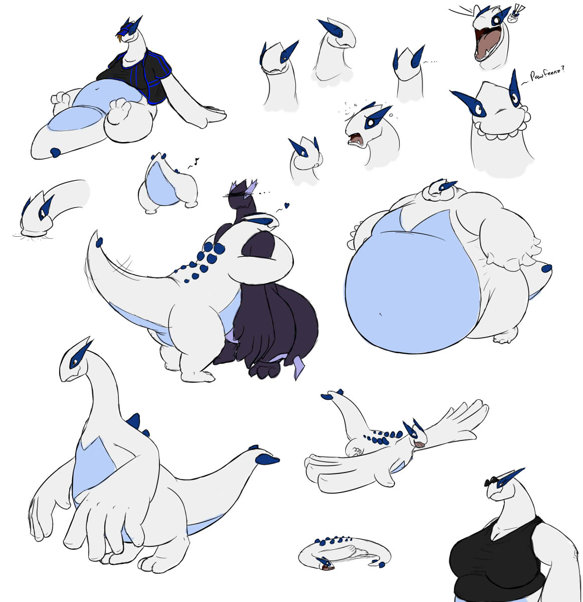 Lugia (BORED DOODLE) by HotMessExpress87 -- Fur Affinity [dot] net