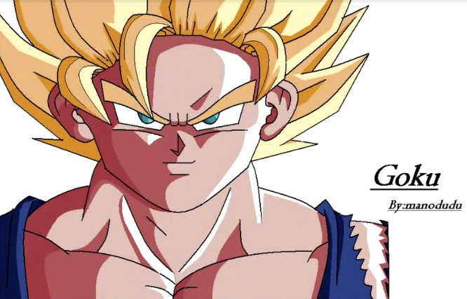 Goku Super Saiyan Blue digital drawing by me. : r/Dragonballsuper