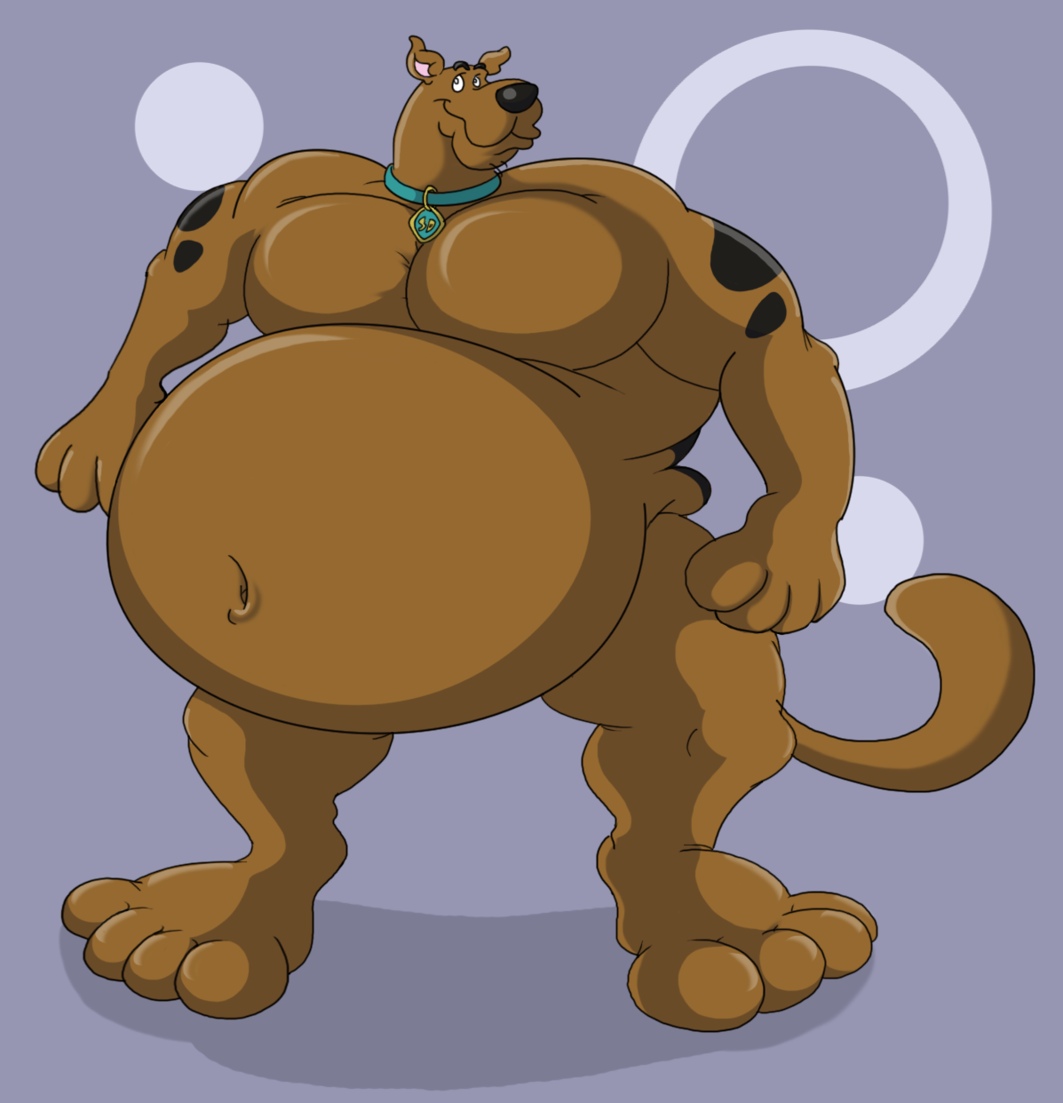 Scooby. belly. bulky. 