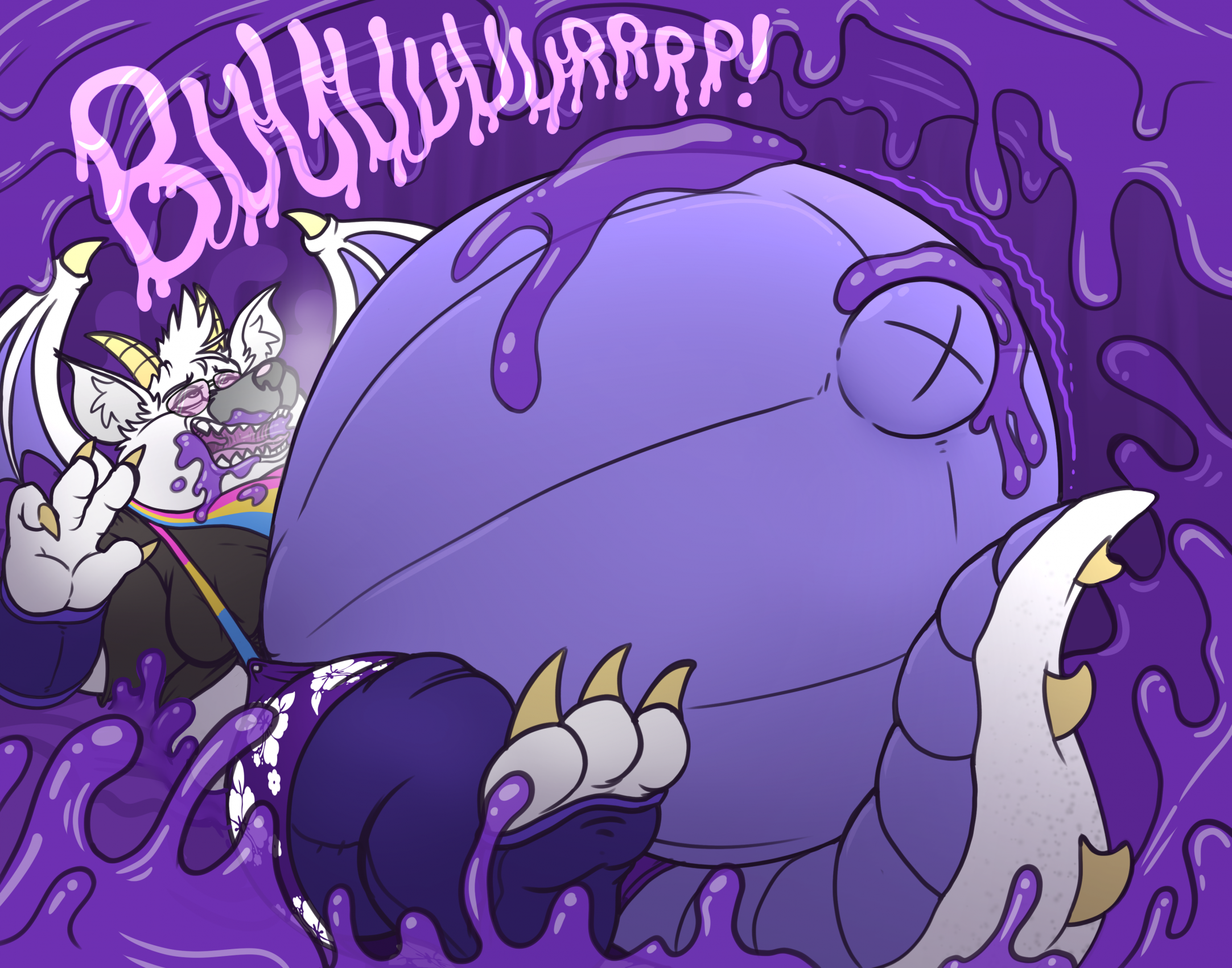 Goop Attack [Inflation/Belly] by eggo21 -- Fur Affinity [dot] net