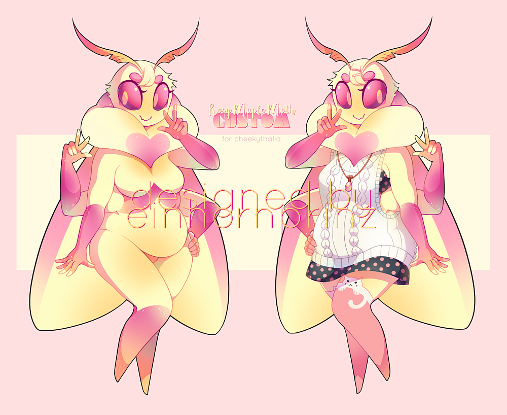 Anthro rosy maple moth