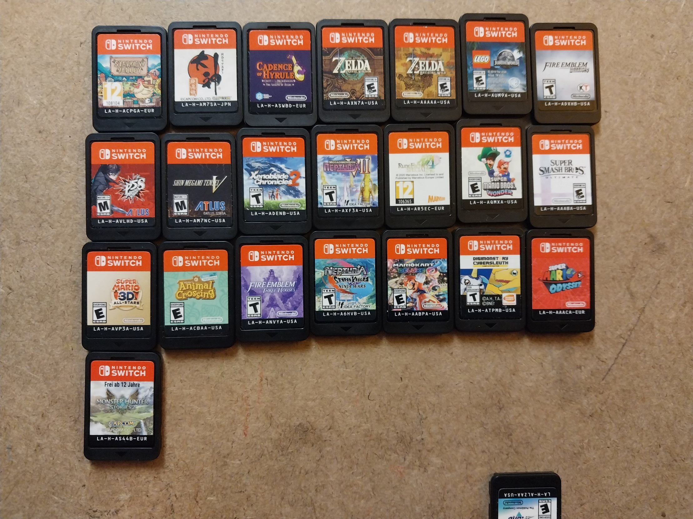 My Nintendo Switch game collection