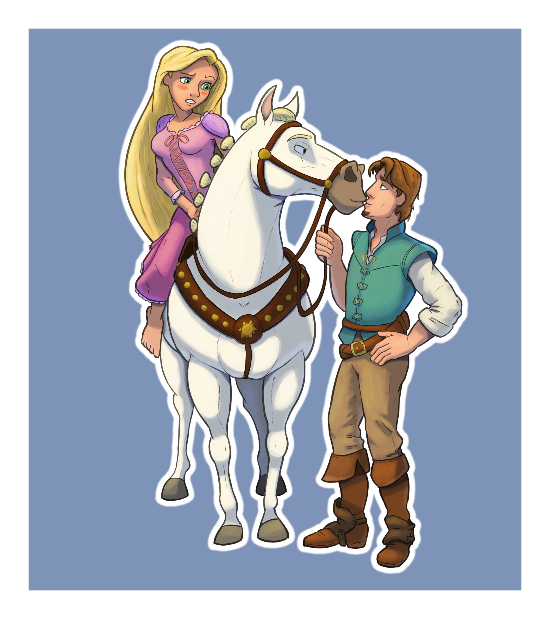 Rapunzel riding sale a horse