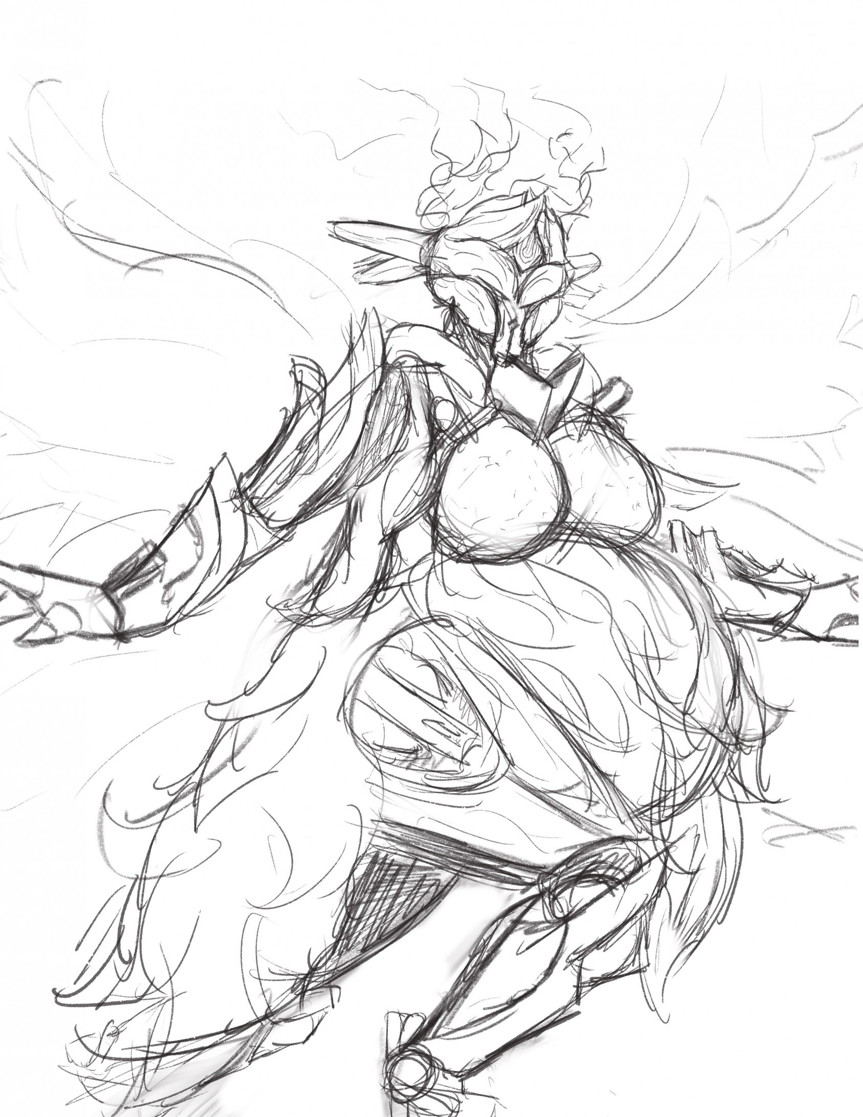 Jade the canonical pregnant warframe by el3m3nt115 -- Fur Affinity [dot] net