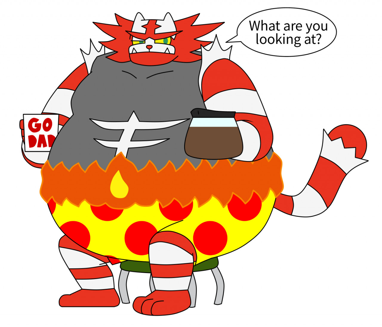 Big Dad Shiny Incineroar by ElementalFurrries -- Fur Affinity [dot] net