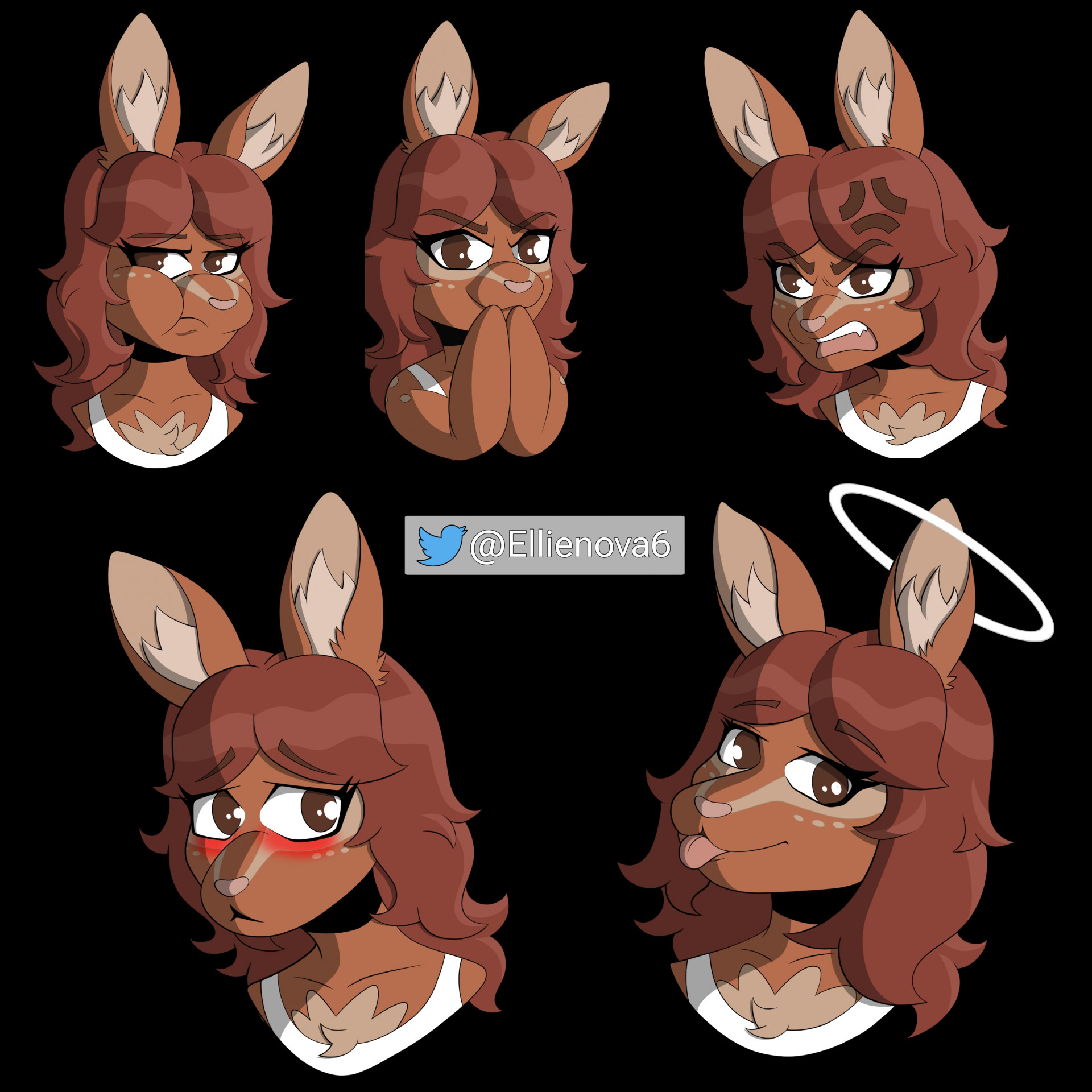 Bambi emotes by Ellienova -- Fur Affinity [dot] net