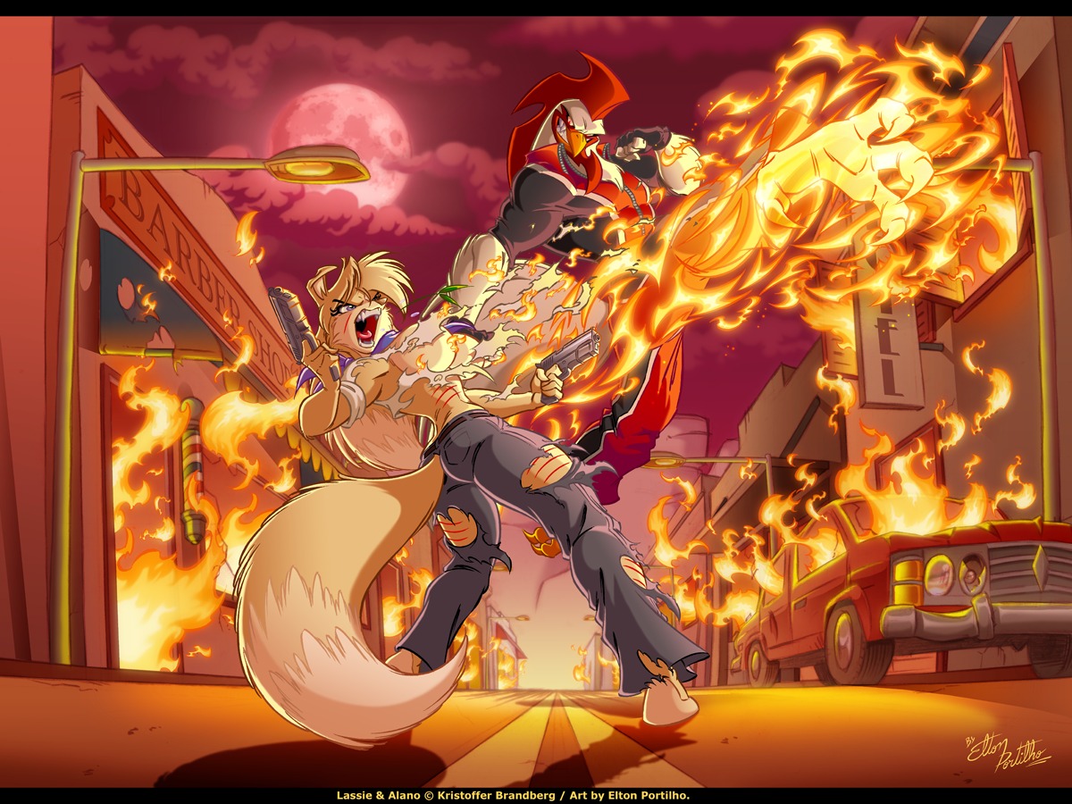 Lassie vs Alano by eltonpot -- Fur Affinity [dot] net